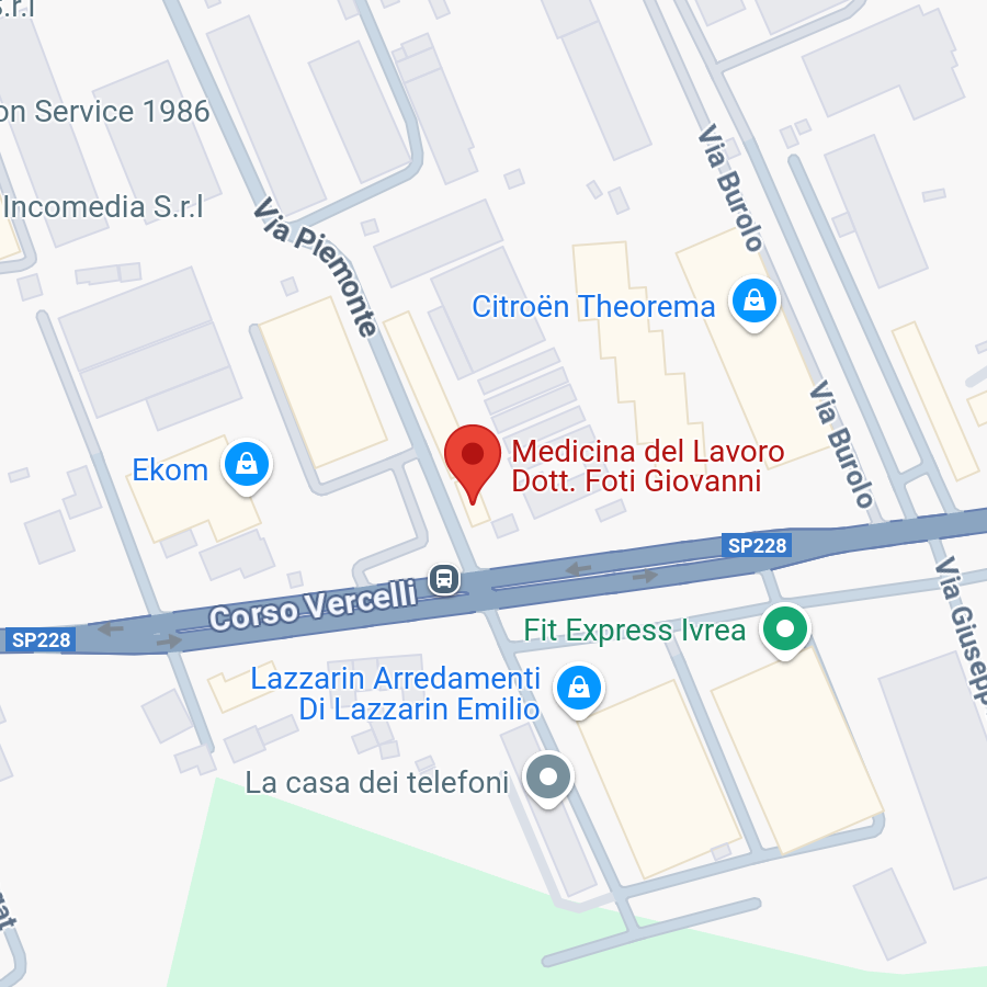 Indicazioni per la sede di Ivrea (TO)